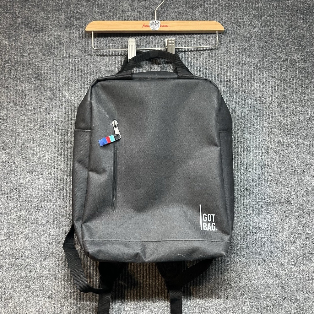 Got‎ Bag Backpack Black 13" Medium 2 Pockets Recycled Ocean Plastic